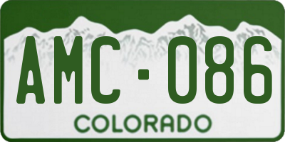 CO license plate AMC086