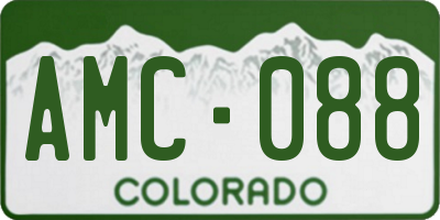 CO license plate AMC088