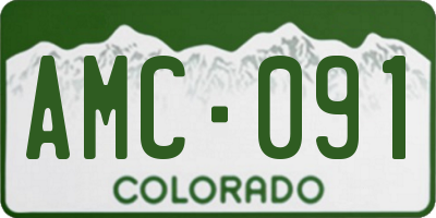 CO license plate AMC091