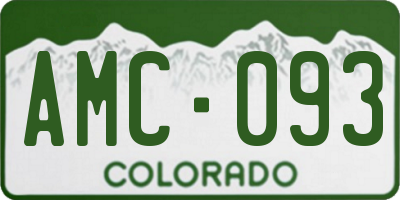 CO license plate AMC093