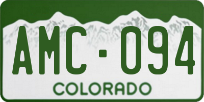 CO license plate AMC094