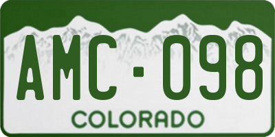 CO license plate AMC098
