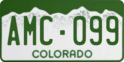 CO license plate AMC099