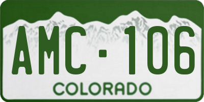 CO license plate AMC106