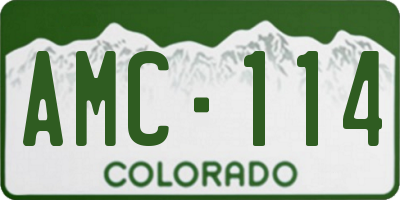 CO license plate AMC114
