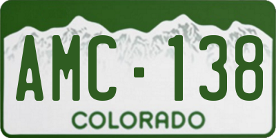 CO license plate AMC138