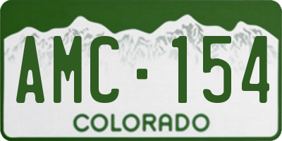 CO license plate AMC154