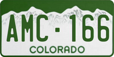 CO license plate AMC166