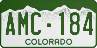 CO license plate AMC184