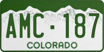CO license plate AMC187