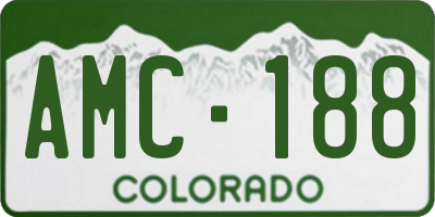 CO license plate AMC188