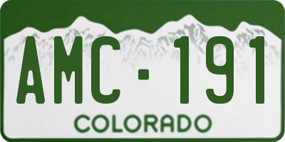 CO license plate AMC191