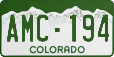 CO license plate AMC194