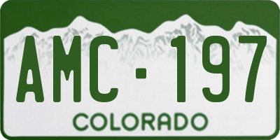 CO license plate AMC197