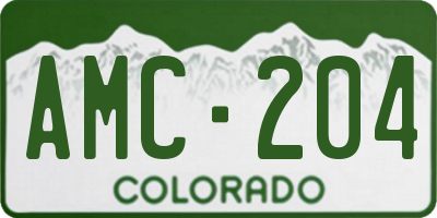 CO license plate AMC204