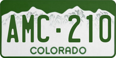 CO license plate AMC210