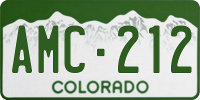 CO license plate AMC212