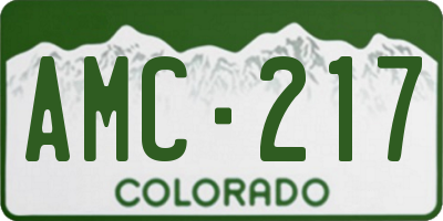CO license plate AMC217