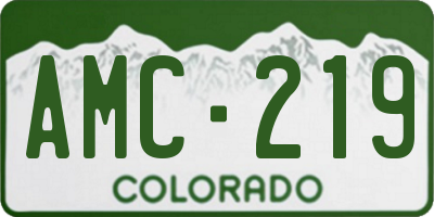 CO license plate AMC219
