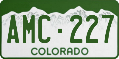 CO license plate AMC227