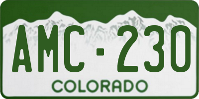 CO license plate AMC230