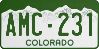 CO license plate AMC231