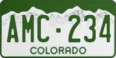 CO license plate AMC234