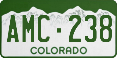 CO license plate AMC238