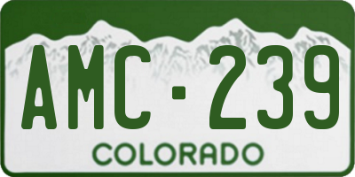 CO license plate AMC239