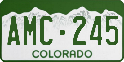 CO license plate AMC245