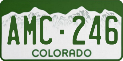 CO license plate AMC246