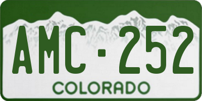 CO license plate AMC252