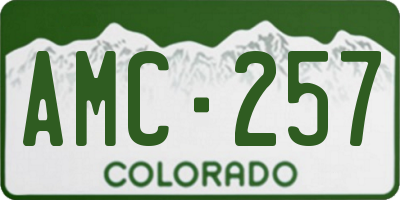 CO license plate AMC257