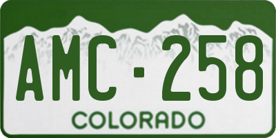CO license plate AMC258