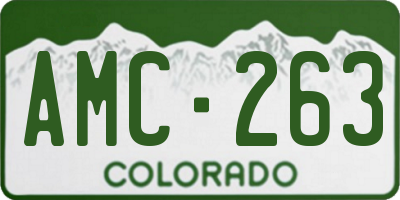 CO license plate AMC263