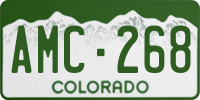 CO license plate AMC268