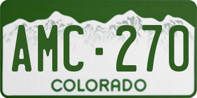 CO license plate AMC270