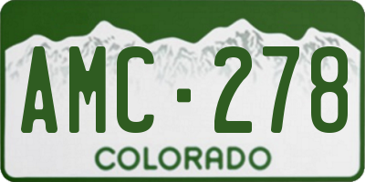 CO license plate AMC278
