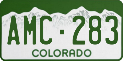 CO license plate AMC283