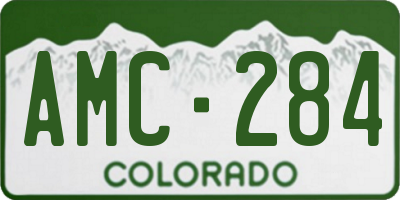 CO license plate AMC284