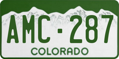 CO license plate AMC287