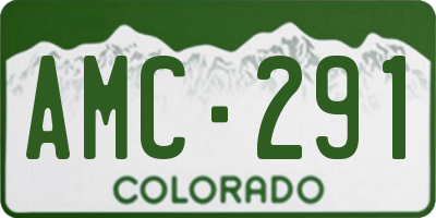 CO license plate AMC291