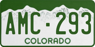 CO license plate AMC293