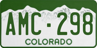 CO license plate AMC298