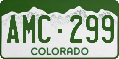 CO license plate AMC299