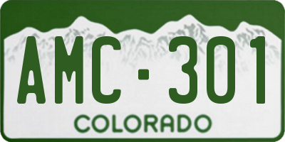 CO license plate AMC301