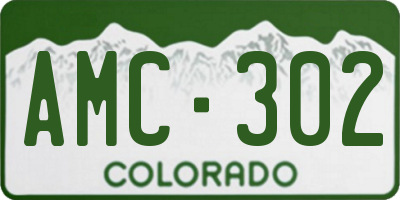 CO license plate AMC302