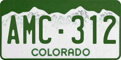 CO license plate AMC312
