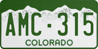 CO license plate AMC315