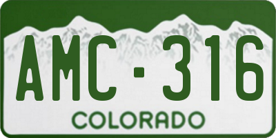 CO license plate AMC316